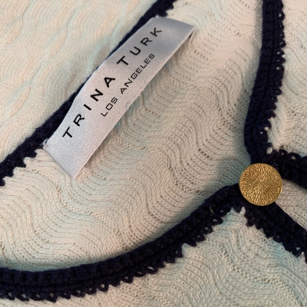 Cable-Knit Trina Turk Cardigan Sweater
